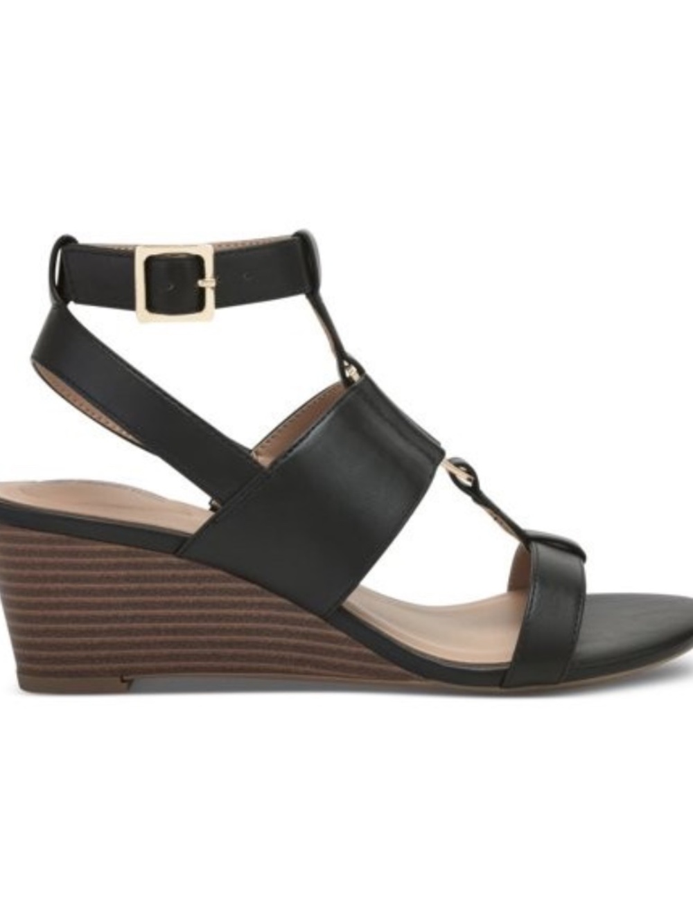 Giani Bernini Strappy Wedge Christaa for Women, Black, Size 6.5M NEW - Picture 3 of 4